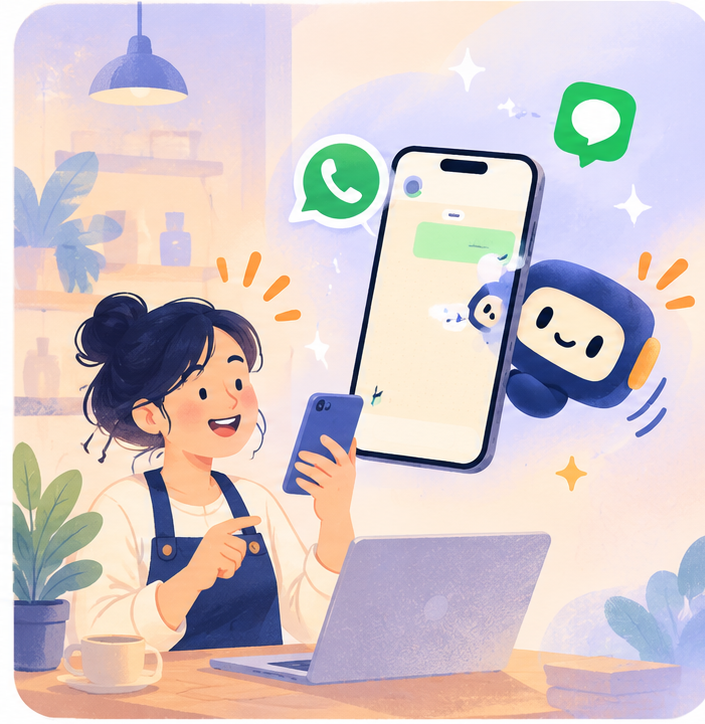 Add Nelen to your WhatsApp or LINE chat